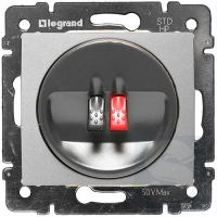 Акустическая розетка, одинарная Legrand Valena 770223 алюминий
