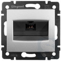Розетки компьютерная RJ45 кат.5е UTP, 1-гнездо Legrand Valena 770230 алюминий-2