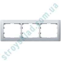 Рамка на 3 поста горизонтальная Legrand Galea Life 771303 алюминий