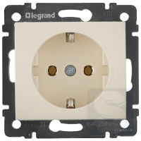 Розетка с з/к Legrand Valena слоновая кость