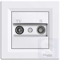Розетка TV/R оконечная 1 дБ Asfora Белый EPH3300121