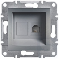 Розетка RJ11 с 1-гнездом Asfora EPH4100162 сталь