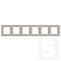 Рамка горизонтальная на 6 постов Asfora EPH5800669 бронза