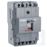 Автомат Hager x160 In=16А 3п 18kA HDA016L