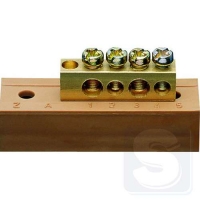 Клемма фазная с держателем 2x16 2x10мм2 Hager KM04L