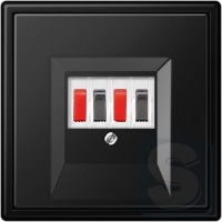 Розетка аудио двойная JUNG LS990 чёрный графит матовый  