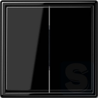 Выключатель 2-кл JUNG LS990 10А черный глянец  