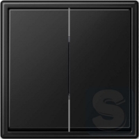 Выключатель 2-кл JUNG LS990 10А чёрный графит матовый  