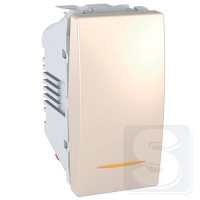 Вимикач 1-кл з підсвічуванням Unica 1 мод слонова кістка MGU3.101.25S Schneider