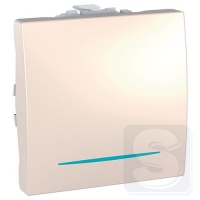 Вимикач з підсвічуванням 1-кл Unica 2 мод слонова кістка MGU3.201.25N Schneider