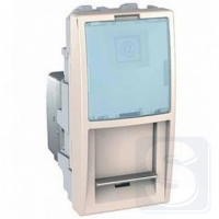 Розетка компьютерная Unica RJ 45 UTP кат. 5е 1 мод слоновая кость MGU3.410.25 Schneider-2