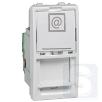 Мех. розетки RJ45 FTP кат. 5е, 1м., Білий, Schneider Unica MGU3.412.18