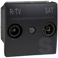 Розетка TV ТV-R/SAT Schneider Unica MGU3.454.12 графит
