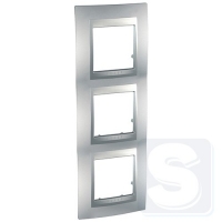 Рамка на 3 поста вертикальная Unica Top Schneider Unica алюминий MGU6.006V.30