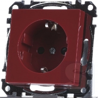 Розетка с з/к Merten System M Красная  MTN2300-0306 -2
