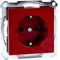Розетка с з/к Merten System M Красная  MTN2300-0306 