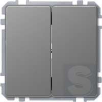 Вимикач кнопковий двоклавішний Schneider Merten D-Life Нержавіюча сталь