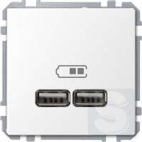 Розетка USB двойная Merten D-Life Белый лотос