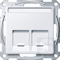 Розетка компьтерная RJ45 двойная Merten System M белый 