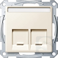 Розетка компьтерная RJ45 двойная Merten System M беж