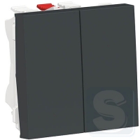 Выключатель 2-кл антрацит Schneider UNICA NEW NU310154