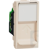 Розетка 1 модуль, RJ45 Cat.5 UTP, бежевый UNICA NEW 