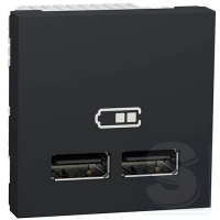Розетка USB, 2-входа, 5в/2100 мА, антрац NU341854
