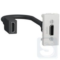 Розетка HDMI, 1 модуль, белый, UNICA NEW NU343018