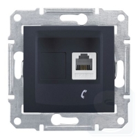 Розетка телефонная RJ11 с 1-гнездом Schneider Sedna SDN4101170 графит