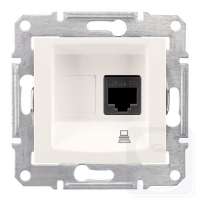 Розетка компьютерная RJ45 UTP кат.5е Седна SDN4300123 слоновая кость-2