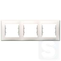 Рамка на 3-поста горизонтальна Sedna SDN5800523 слонова кістка