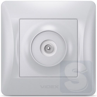 Розетка TV Videx Binera серебряный шелк VF-BNSK1TVME-SS-2