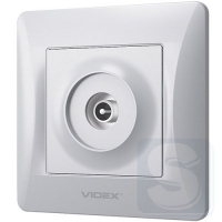 Розетка TV Videx Binera серебряный шелк VF-BNSK1TVME-SS-3