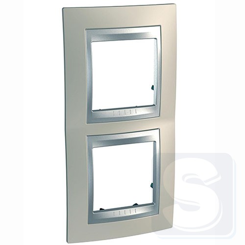 Рамка 2-я вертикальная Schneider Unica T MGU66.004V.095