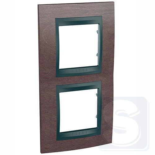 Рамка 2-я вертикальная Schneider Unica T MGU66.004V.2M4