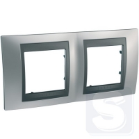 Рамка 2-я Schneider Unica Top Матовый хр MGU66.004.238
