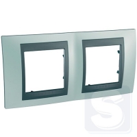 Рамка 2-а Schneider Unica Top Смарагдовий/Графіт (MGU66.004.294)