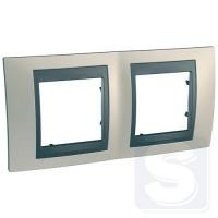 Рамка 2-я Schneider Unica Top Титановый/ MGU66.004.295