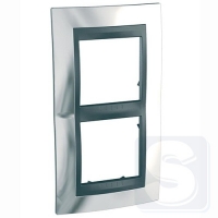 Рамка 2-я вертикальная Schneider Unica T MGU66.004V.210