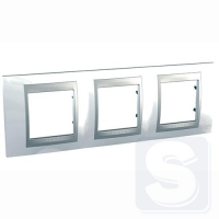 Рамка 3-а Schneider Unica Top Білий/Алюміній (MGU66.006.092)