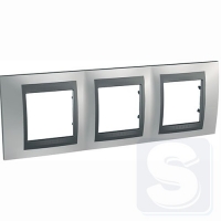 Рамка 3-я Schneider Unica Top Матовый хр MGU66.006.238