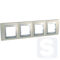 Рамка 4-а Schneider Unica Top Титановий/Алюміній (MGU66.008.095)