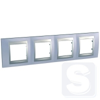 Рамка 4-а Schneider Unica Top Блакитний берил/Алюміній (MGU66.008.098)