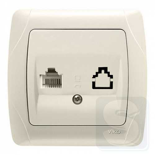 Розетка rj45 компьютерная Carmen 90562032 крем-2