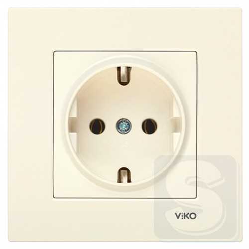 Розетка с з/к Viko Karre 90960108 крем