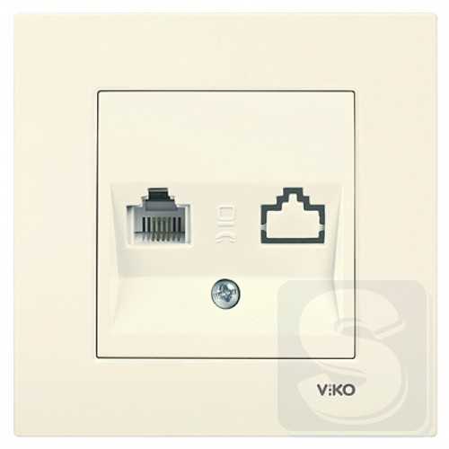 Интернет розетка rj45 cat5e Viko Karre 90960132 крем