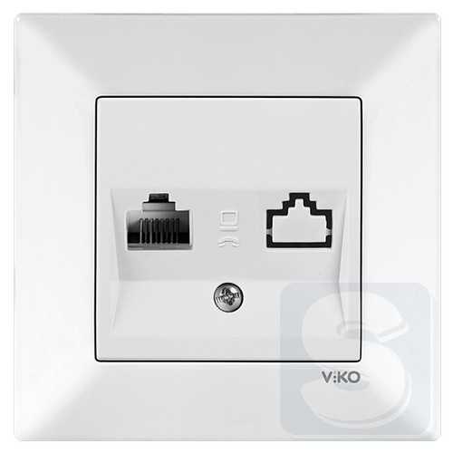 Розетка телефонная rj-11 Viko Meridian 90970013 белый