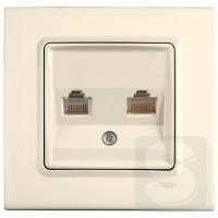 Розетка комп + телефон RJ45 Cat5e-RJ11 VIKO Крем 90401035