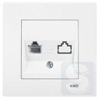 Розетка телефонная rj11 Viko Karre 90960013 белый-2