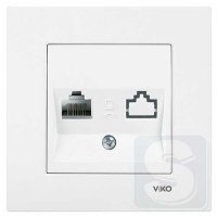 Розетка компьютерная одинарная Viko Karre 90960032 белый